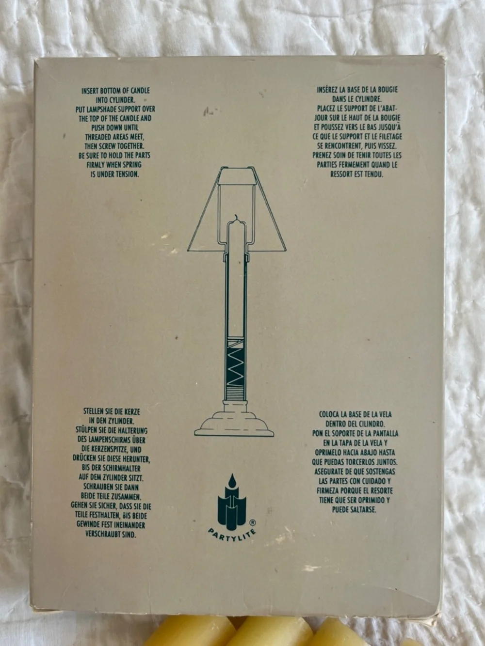 6 Partylite Spiced Vanilla 6" Utility Taper Candle Refill Spring Load Lamp A0211 - Picture 3 of 4